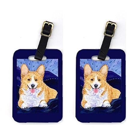 Carolines Treasures Carolines Treasures SS8414BT Pair of 2 Corgi Luggage Tags SS8414BT